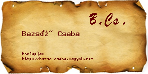 Bazsó Csaba névjegykártya