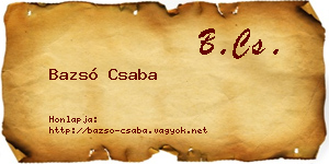 Bazsó Csaba névjegykártya
