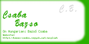 csaba bazso business card